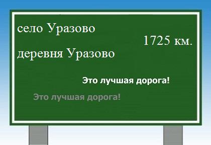 Маршрут от села Уразово до деревни Уразово