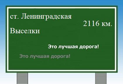 расстояние станица Ленинградская - Выселки как добраться