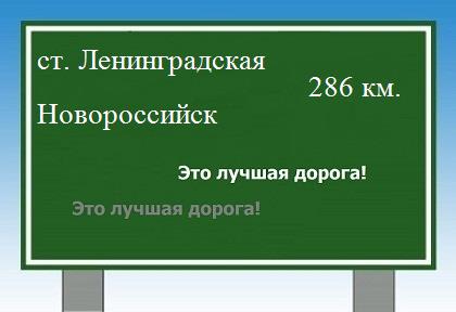 расстояние станица Ленинградская    Новороссийск как добраться