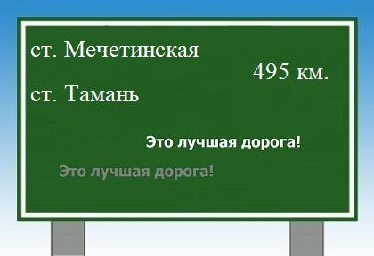 расстояние станица Мечетинская    станица Тамань как добраться