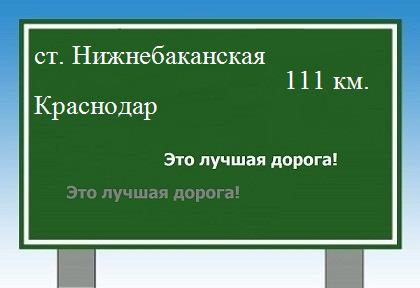 расстояние станица Нижнебаканская - Краснодар как добраться