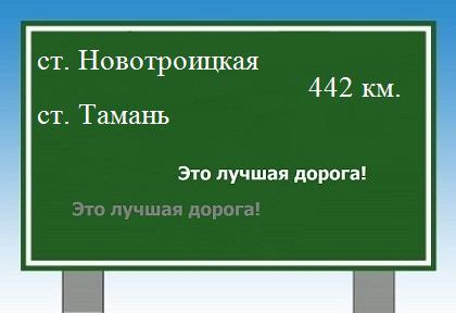 расстояние станица Новотроицкая    станица Тамань как добраться