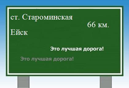 расстояние станица Староминская    Ейск как добраться