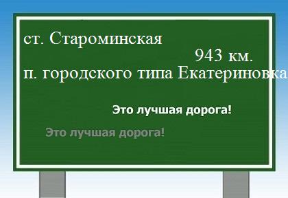 Маршрут станица Староминская - Екатериновка