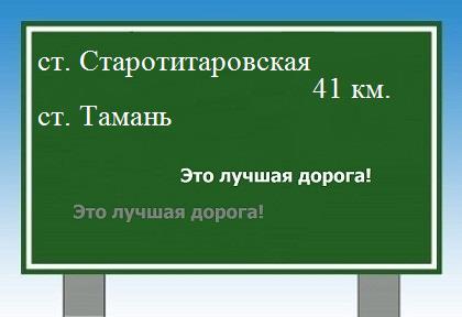 Трасса от станицы Старотитаровской до станицы тамань
