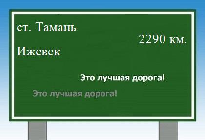 расстояние станица Тамань    Ижевск как добраться