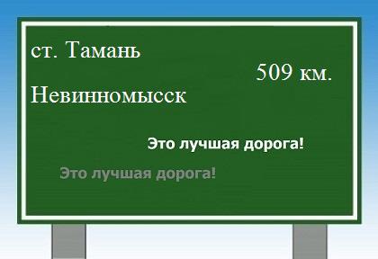 расстояние станица Тамань    Невинномысск как добраться