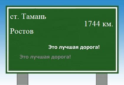 Маршрут от станицы тамань до Ростова