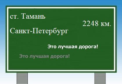 расстояние станица Тамань    Санкт-Петербург как добраться
