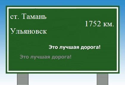 Маршрут от станицы тамань до Ульяновска