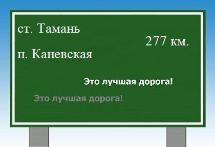 расстояние станица Тамань    поселок Каневская как добраться