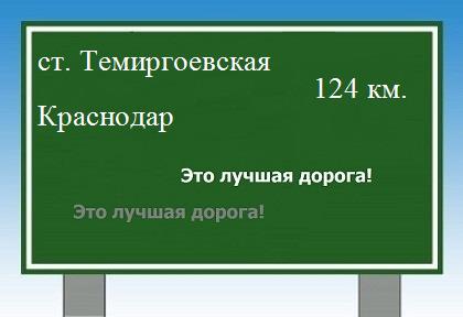 Сколько км от станицы Темиргоевской до Краснодара