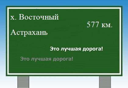 расстояние хутор Восточный    Астрахань как добраться